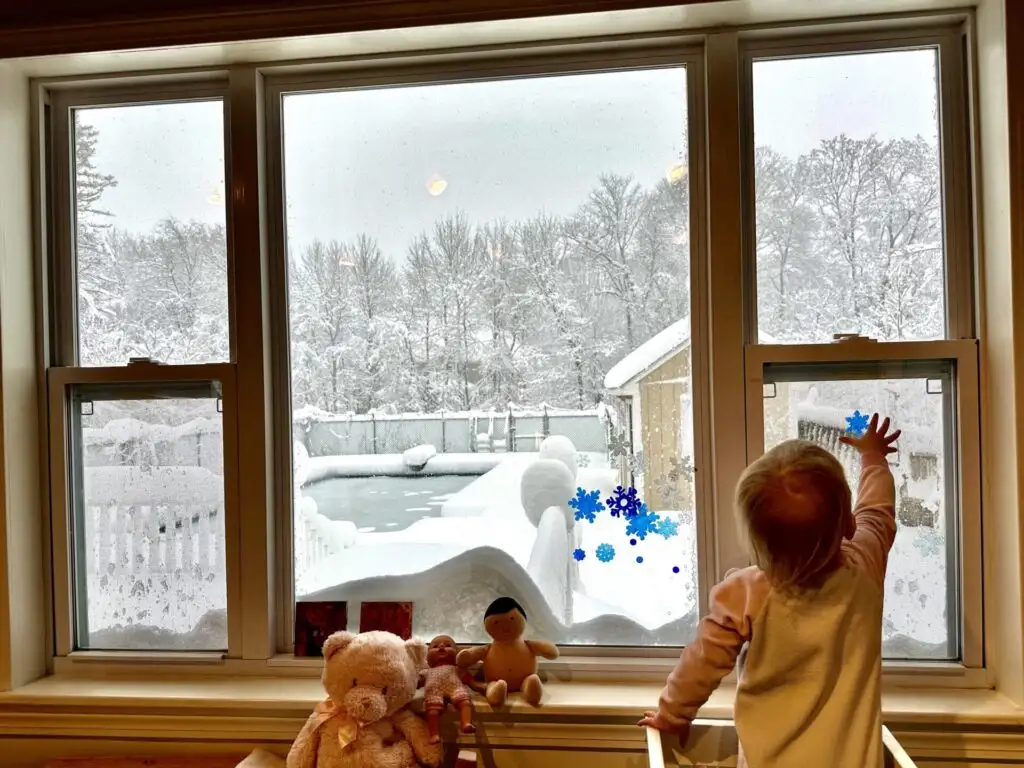 Baby Bigfoot playing in the snow