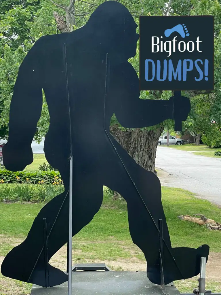 Bigfoot dumps!